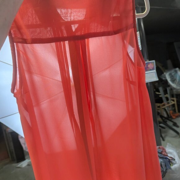 NWT Beverly's Size Small Sleeveless Button-Down Tunic  Orange and Black - Picture 8 of 14